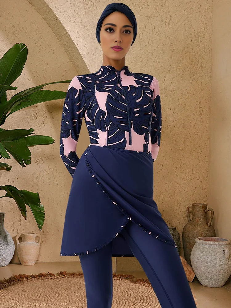 Modest Long Sleeves Sport Swimsuit