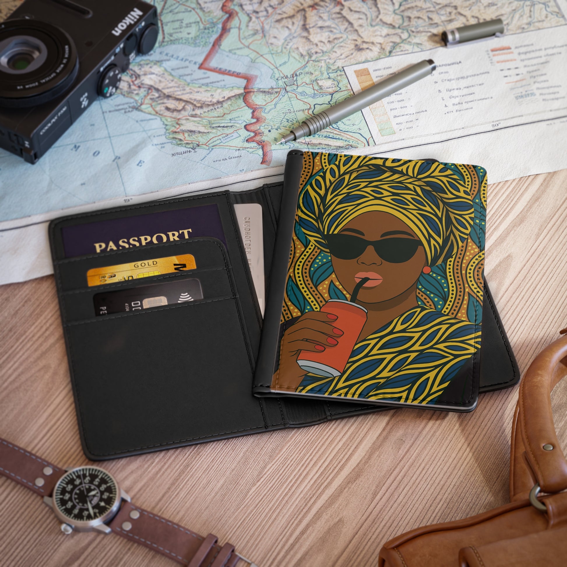 Nigerian Woman in Gele Passport Cover