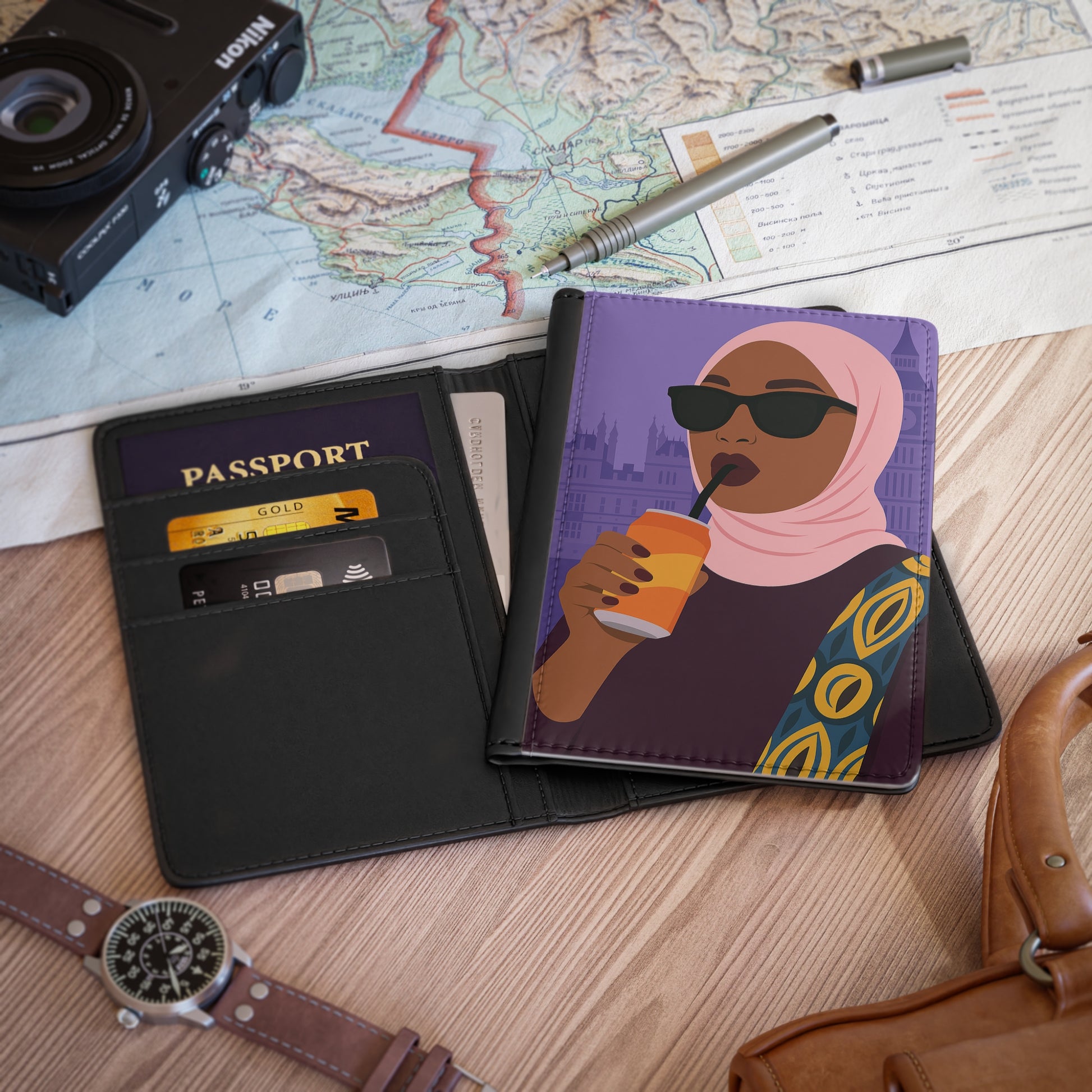 Hijabi in London London Passport Cover