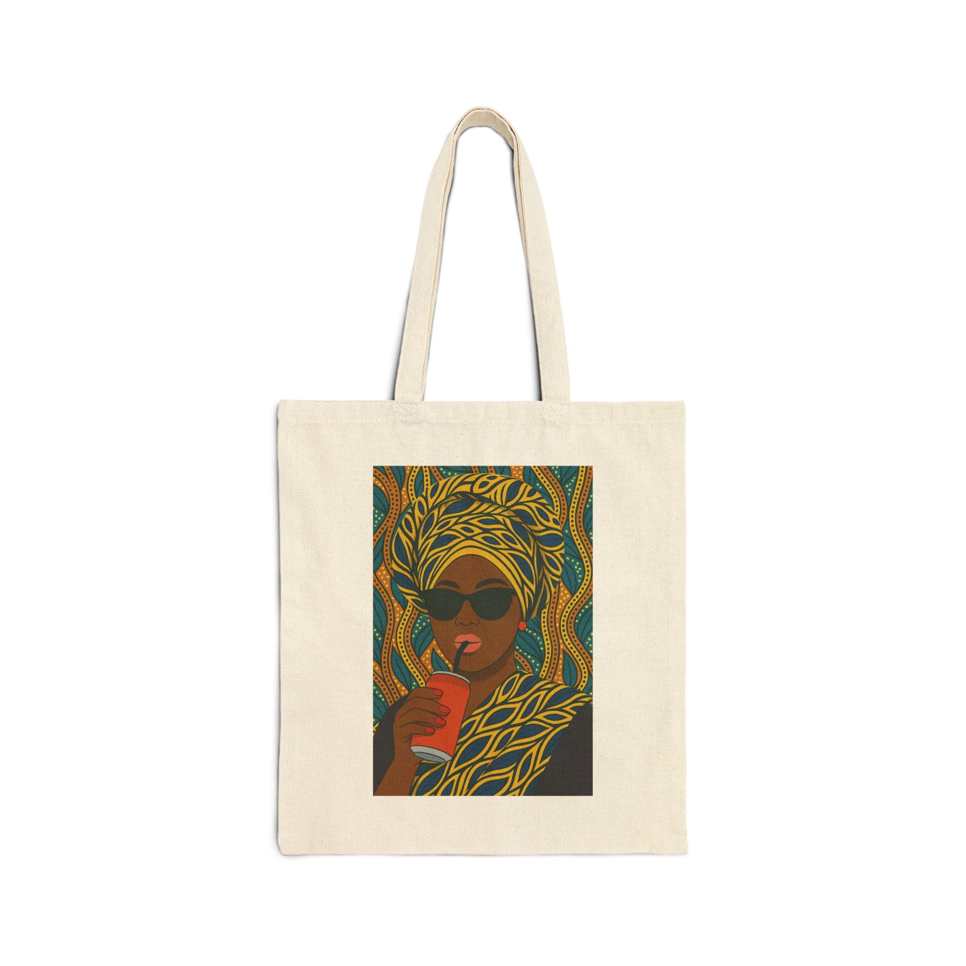 African Gele Tote Bag with Ankara Print
