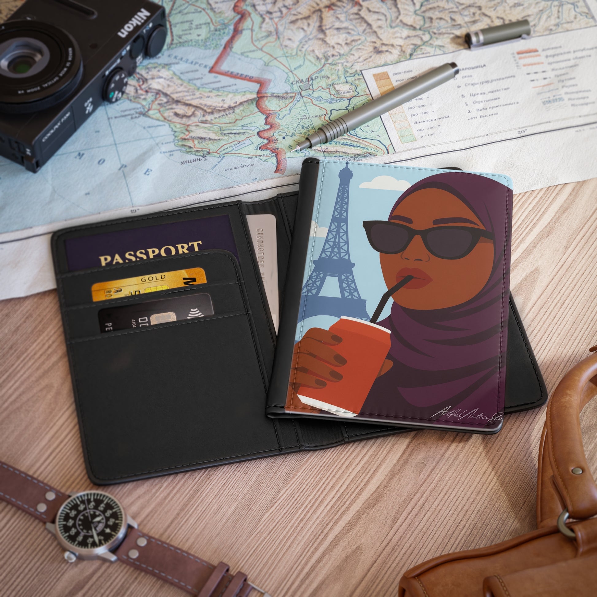 Hijabi in Paris Passport Cover