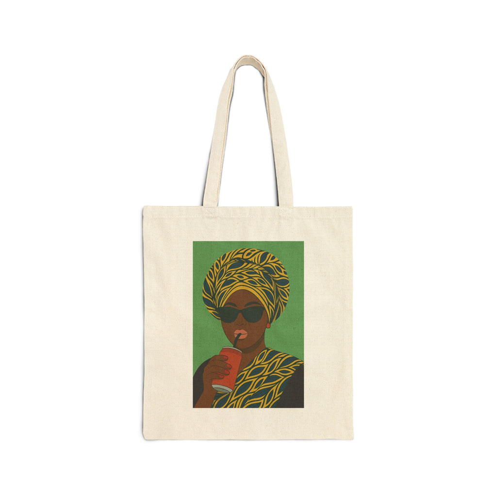 African Gele Tote Bag Solid Background