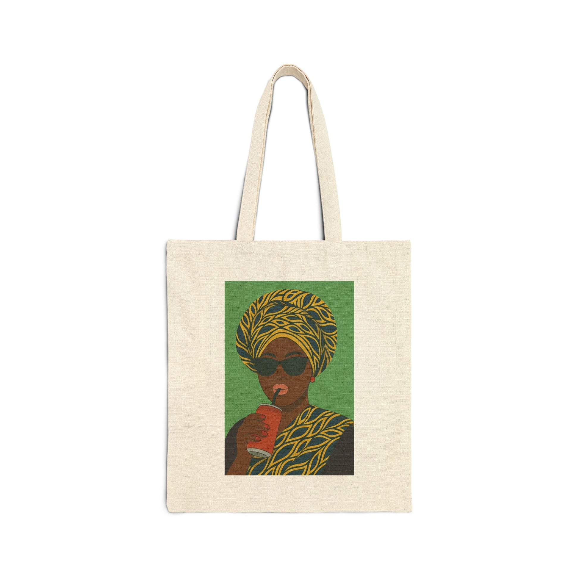 African Gele Tote Bag Solid Background