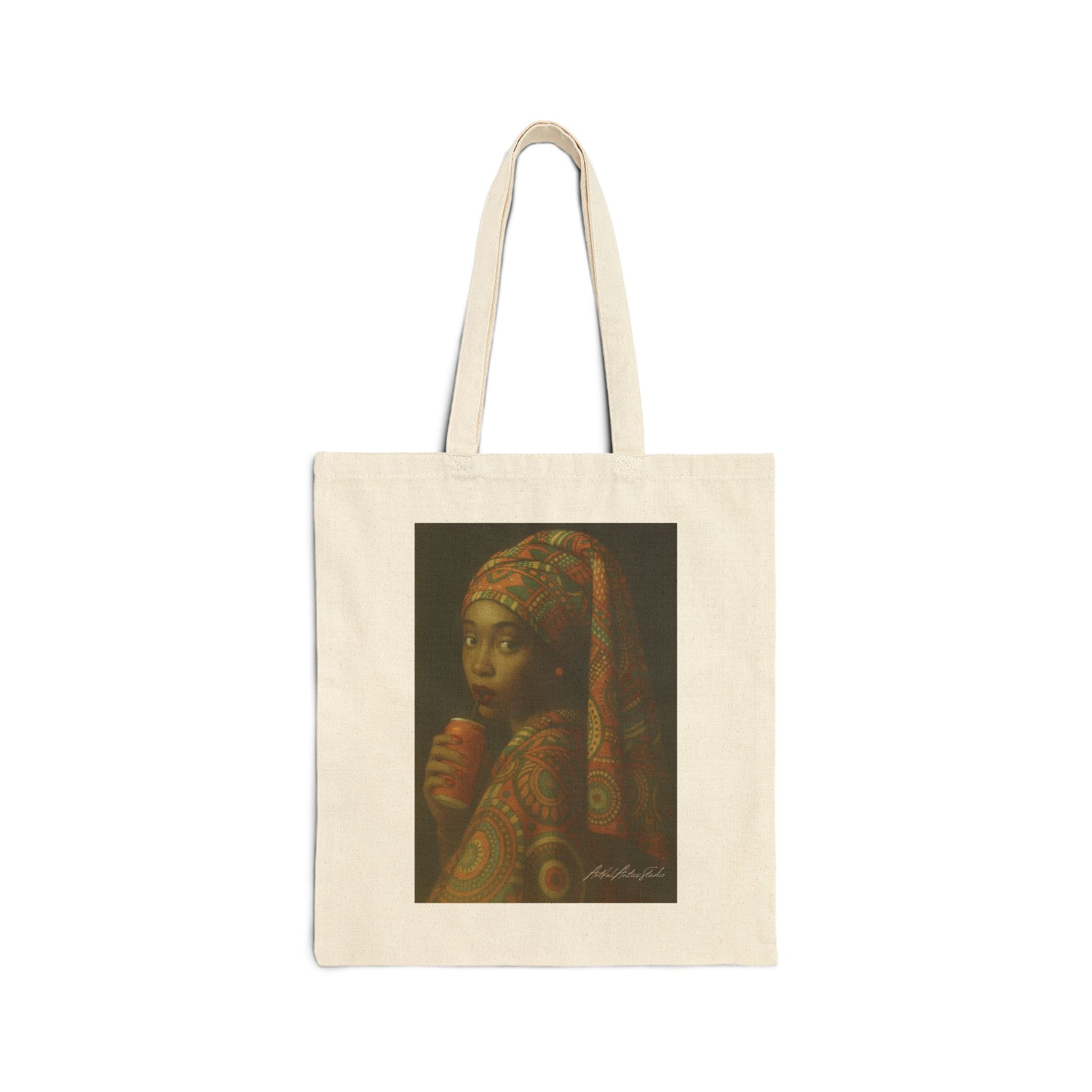 Girl with the Pearl Earring African Twist Art Tote