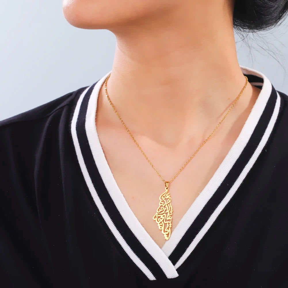 Palestinian Map Necklace