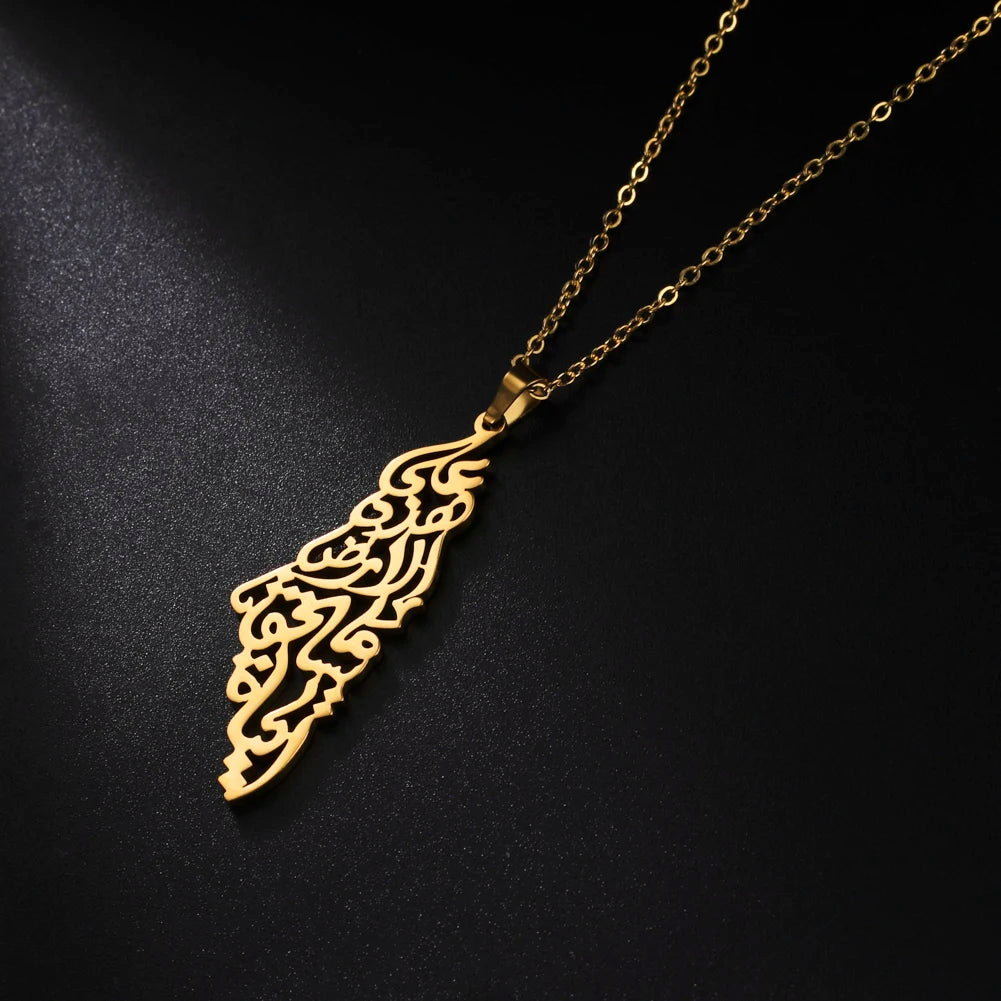 Palestinian Map Necklace