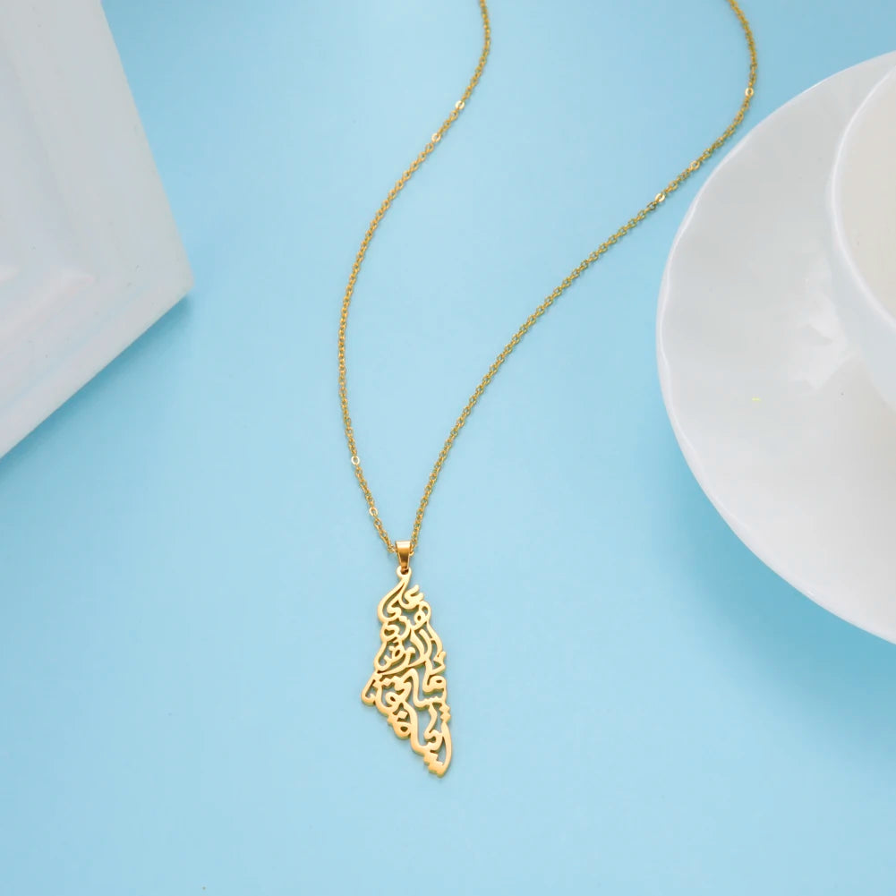 Palestinian Map Necklace