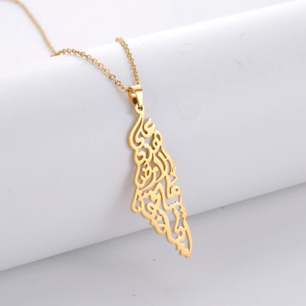Palestinian Map Necklace