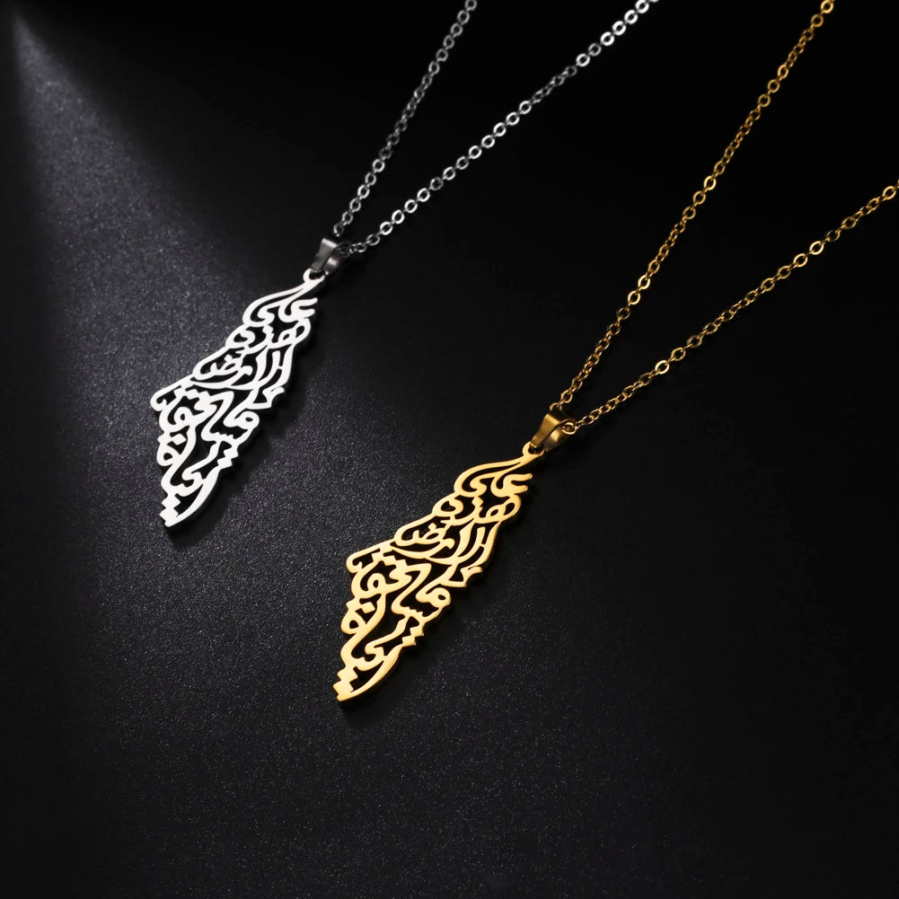 Palestinian Map Necklace