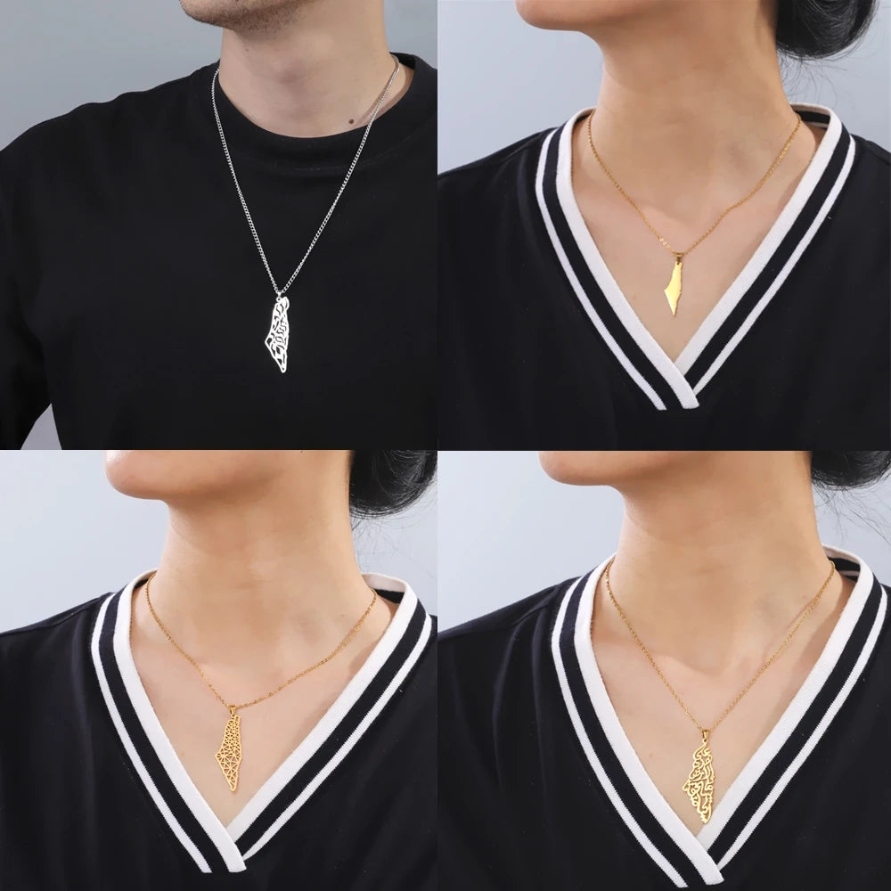 Palestinian Map Necklace