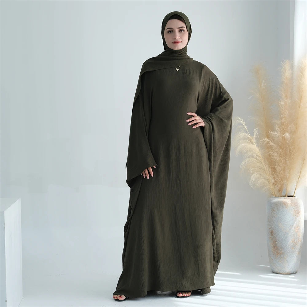 Cotton Linen Khimar Abaya