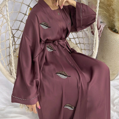 Embroidered Open Abaya