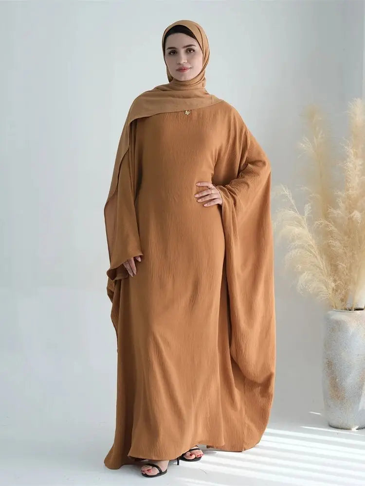 Cotton Linen Khimar Abaya