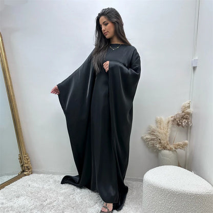 Satin Batwing Sleeve Kaftan