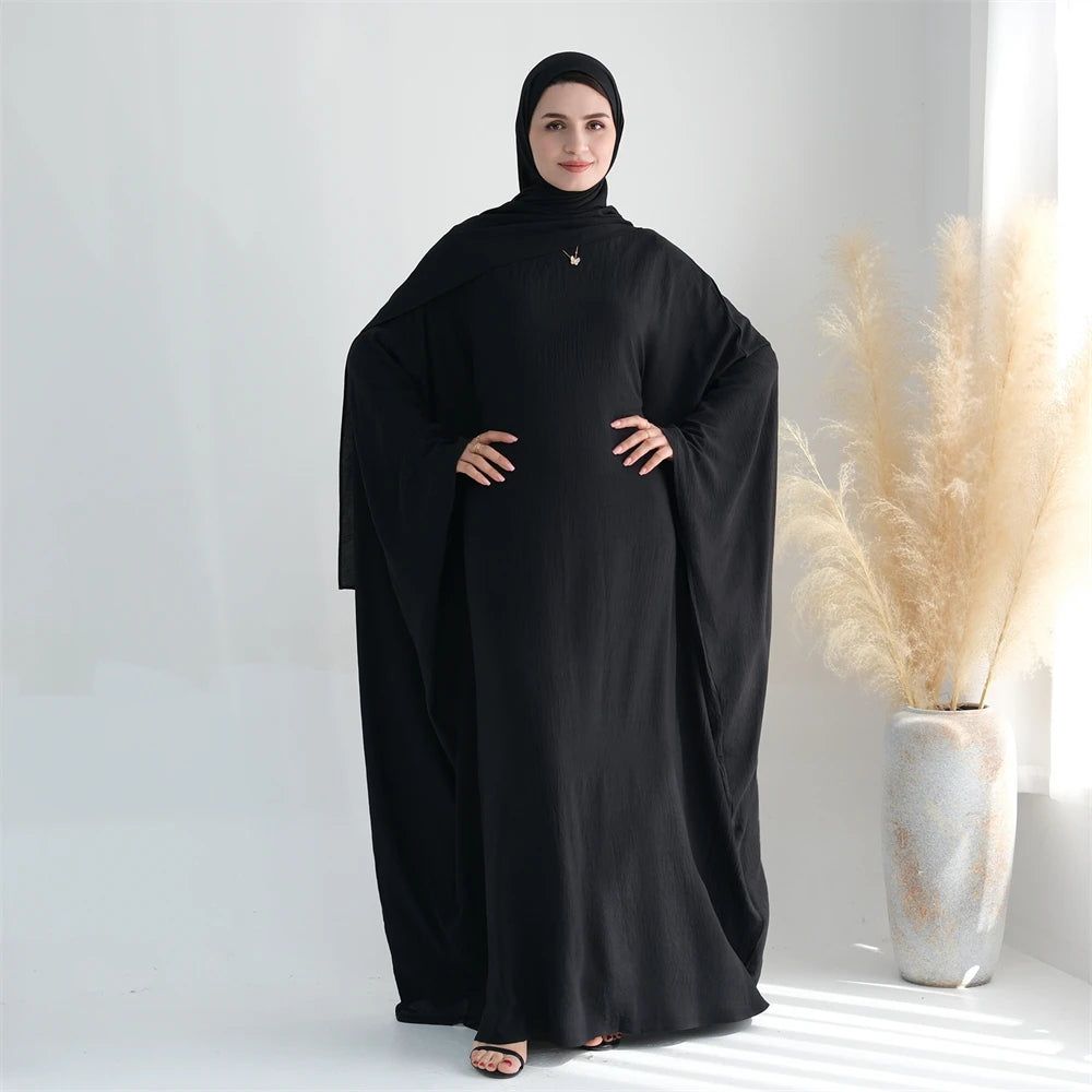 Cotton Linen Khimar Abaya
