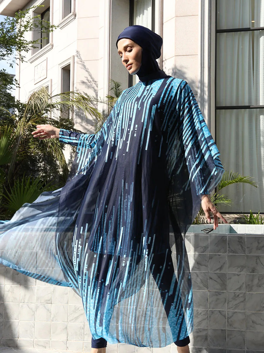 3/4PCS Burkini Swimsuit UPF50+