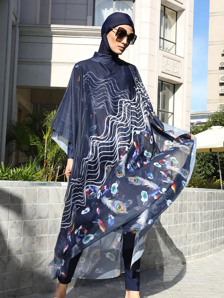 3-4PCS Burkini Swimsuit UPF50+