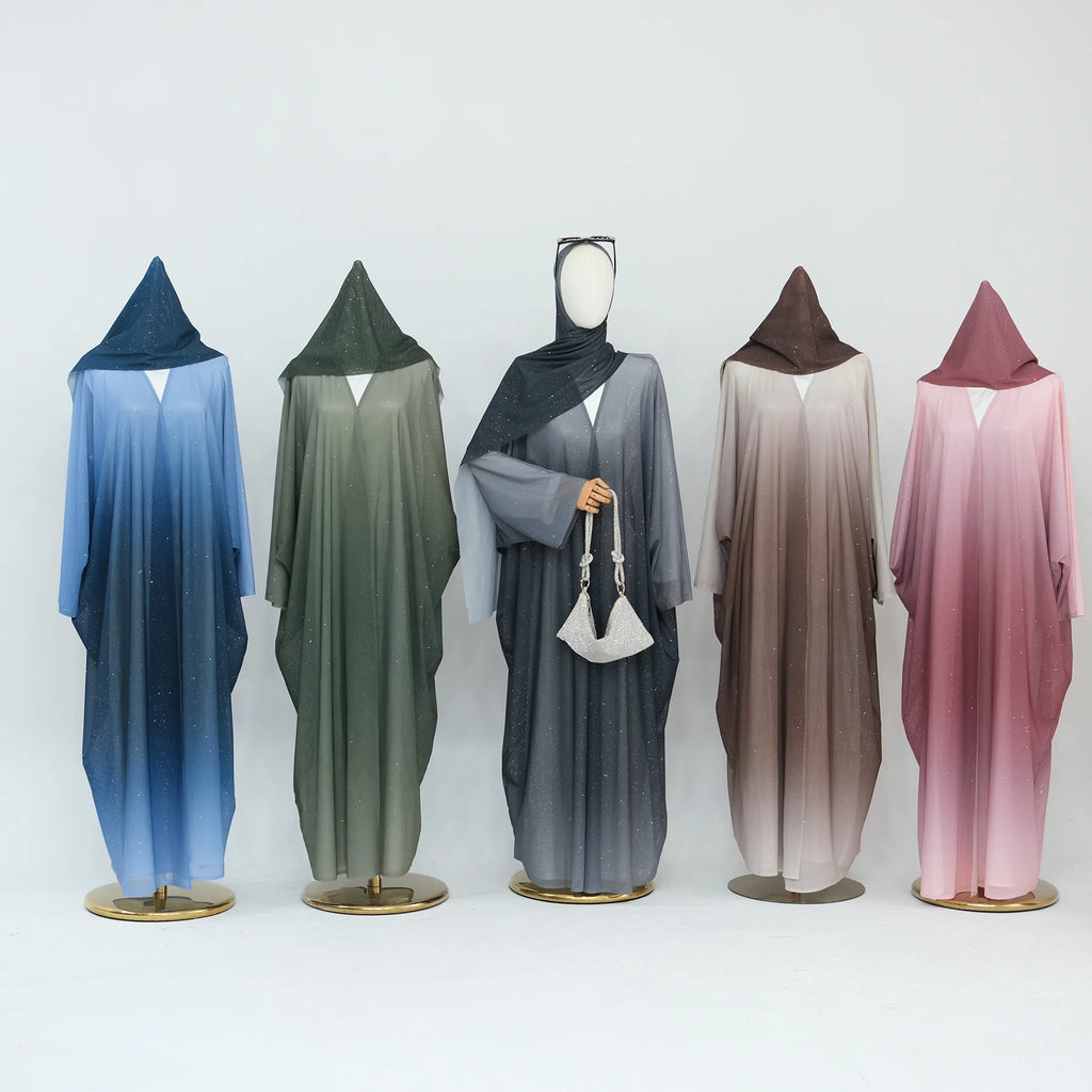 Ombre Open Abaya Robe Set