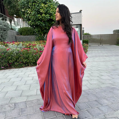 Satin Batwing Sleeve Kaftan