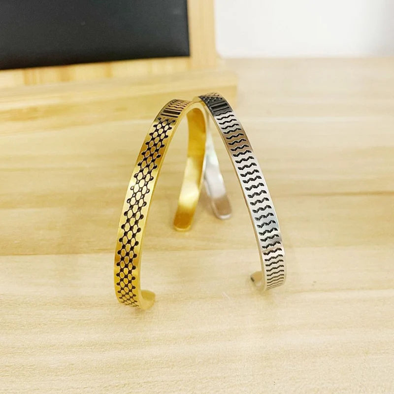 Stainless Steel Keffiyeh Bracelet