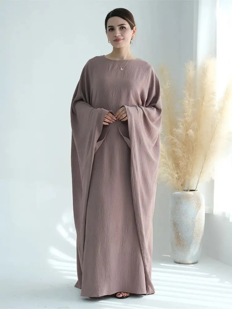 Cotton Linen Khimar Abaya