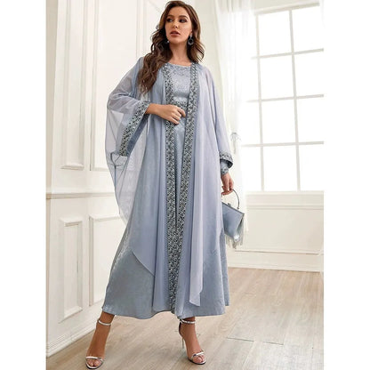 Embroidery  Two Piece Abaya and dress