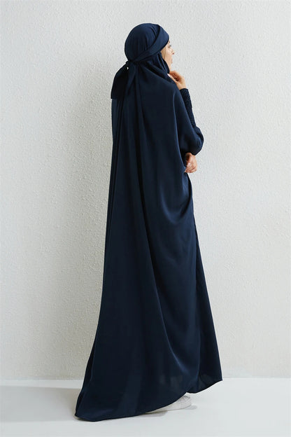 Smocking Sleeve One-piece Prayer Dress/ Jilbab