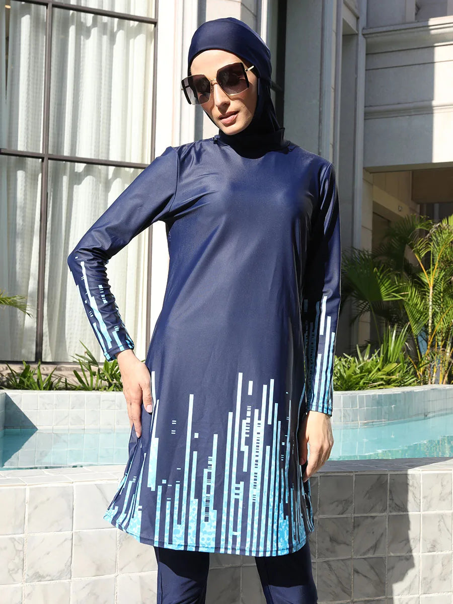 3/4PCS Burkini Swimsuit UPF50+