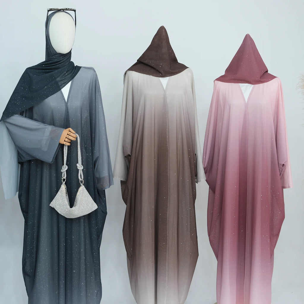 Ombre Open Abaya Robe Set