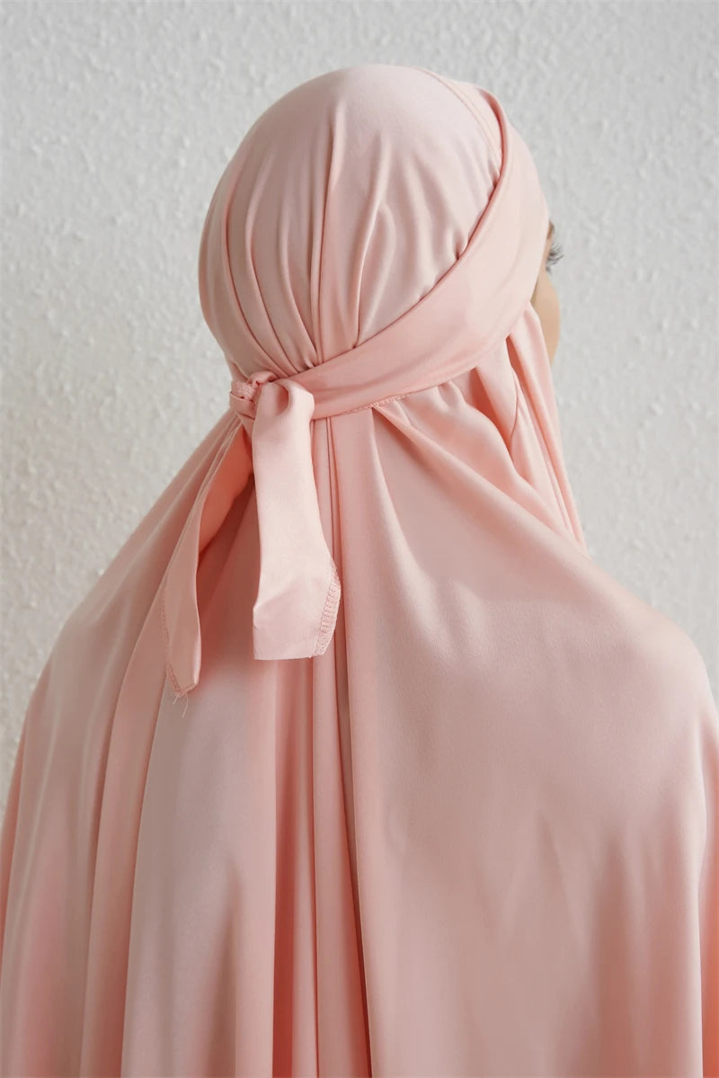 Smocking Sleeve One-piece Prayer Dress/ Jilbab