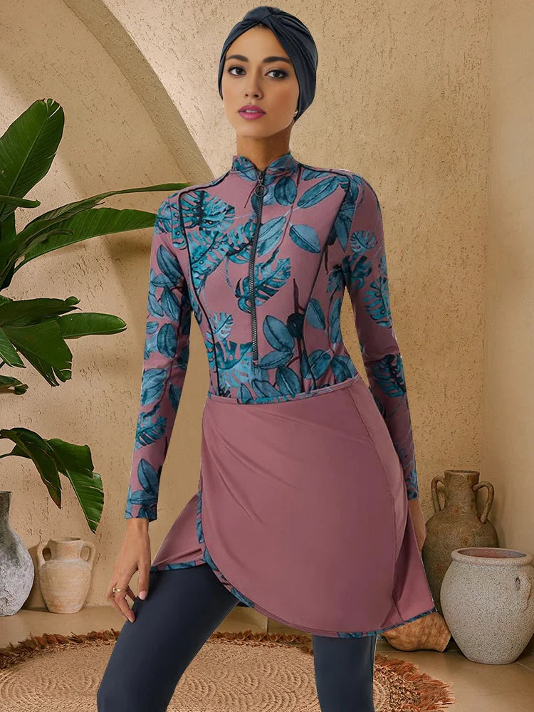 Modest Long Sleeves Sport Swimsuit
