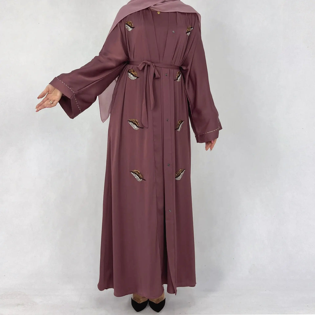 Embroidered Open Abaya