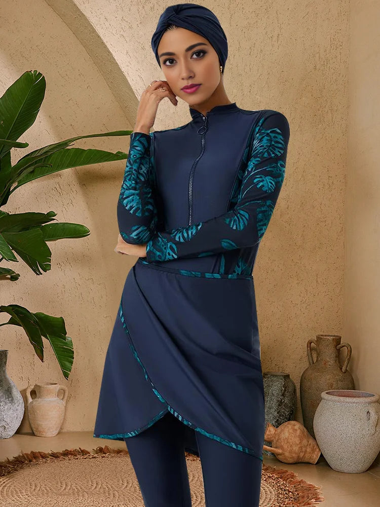 Modest Long Sleeves Sport Swimsuit