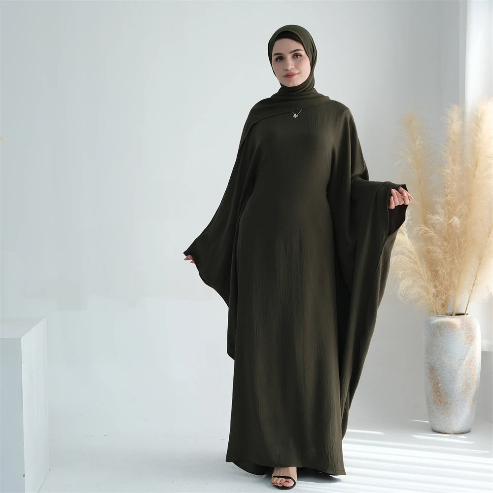 Cotton Linen Khimar Abaya
