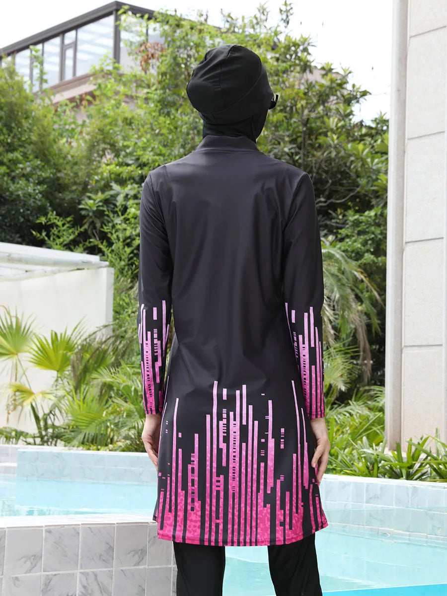 3/4PCS Burkini Swimsuit UPF50+