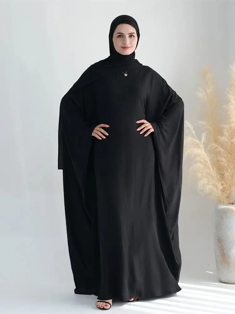 Cotton Linen Khimar Abaya