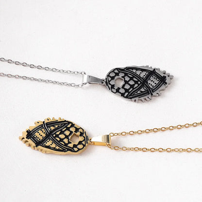 Stainless Steel Keffiyeh Pendant Necklaces