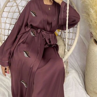 Embroidered Open Abaya