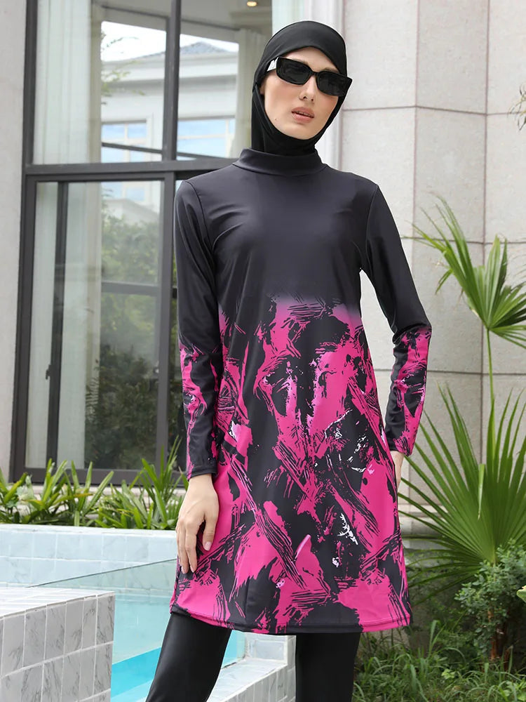 3-4PCS Burkini Swimsuit UPF50+