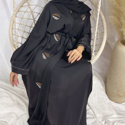 Embroidered Open Abaya