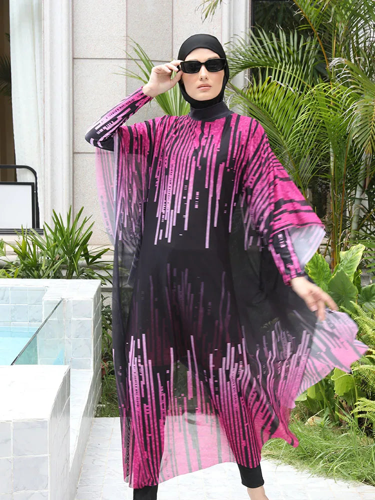 3/4PCS Burkini Swimsuit UPF50+
