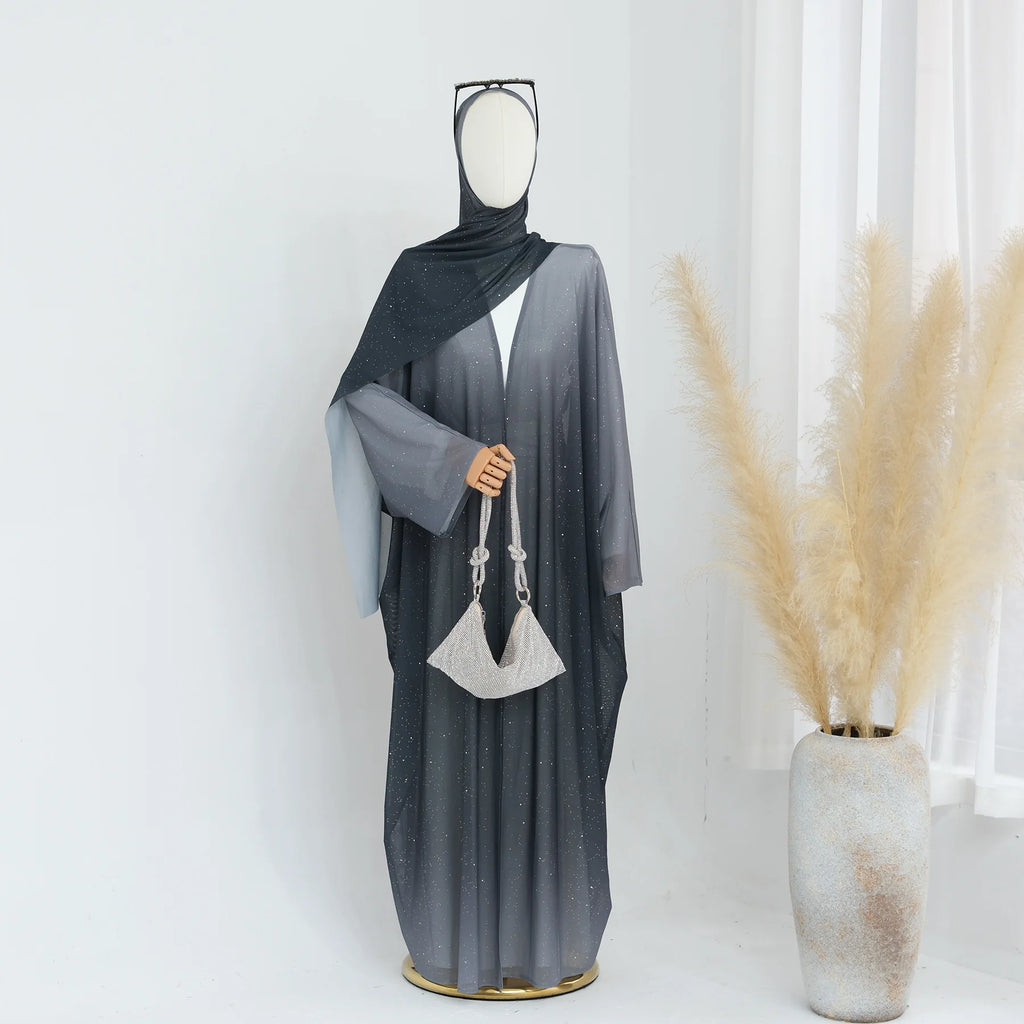 Ombre Open Abaya Robe Set