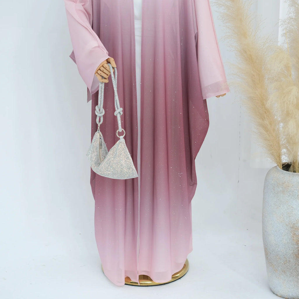 Ombre Open Abaya Robe Set