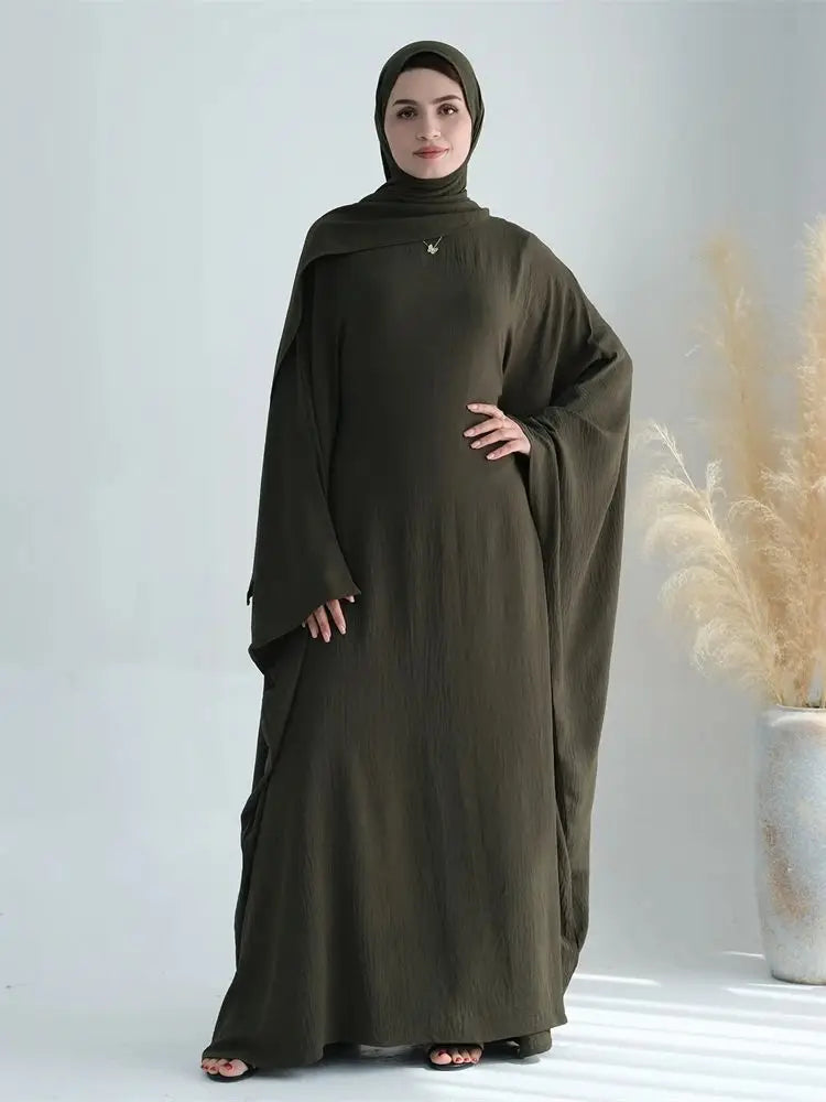 Cotton Linen Khimar Abaya
