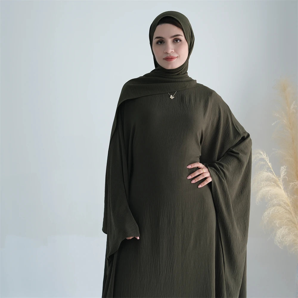 Cotton Linen Khimar Abaya