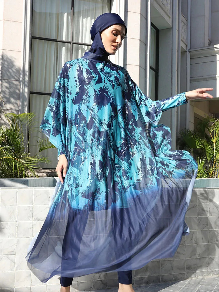 3/4PCS Burkini Swimsuit UPF50+