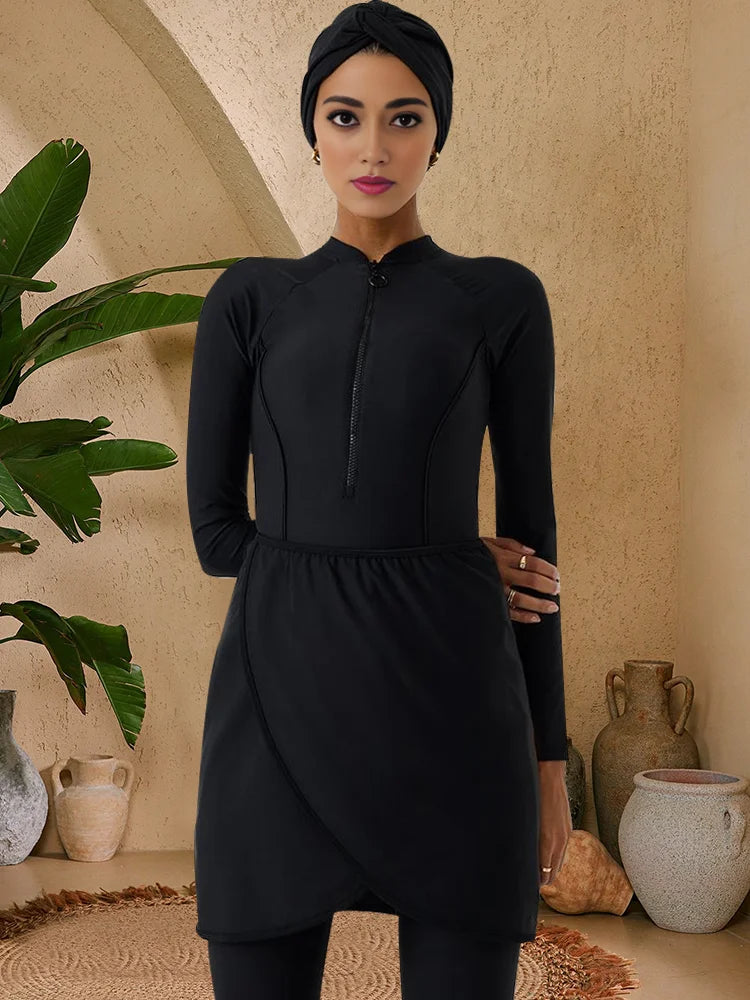 Modest Long Sleeves Sport Swimsuit