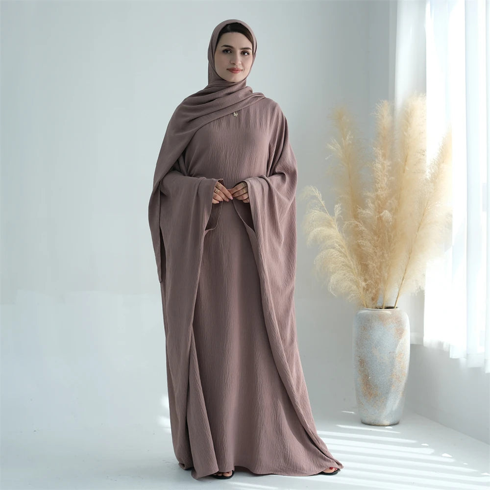 Cotton Linen Khimar Abaya
