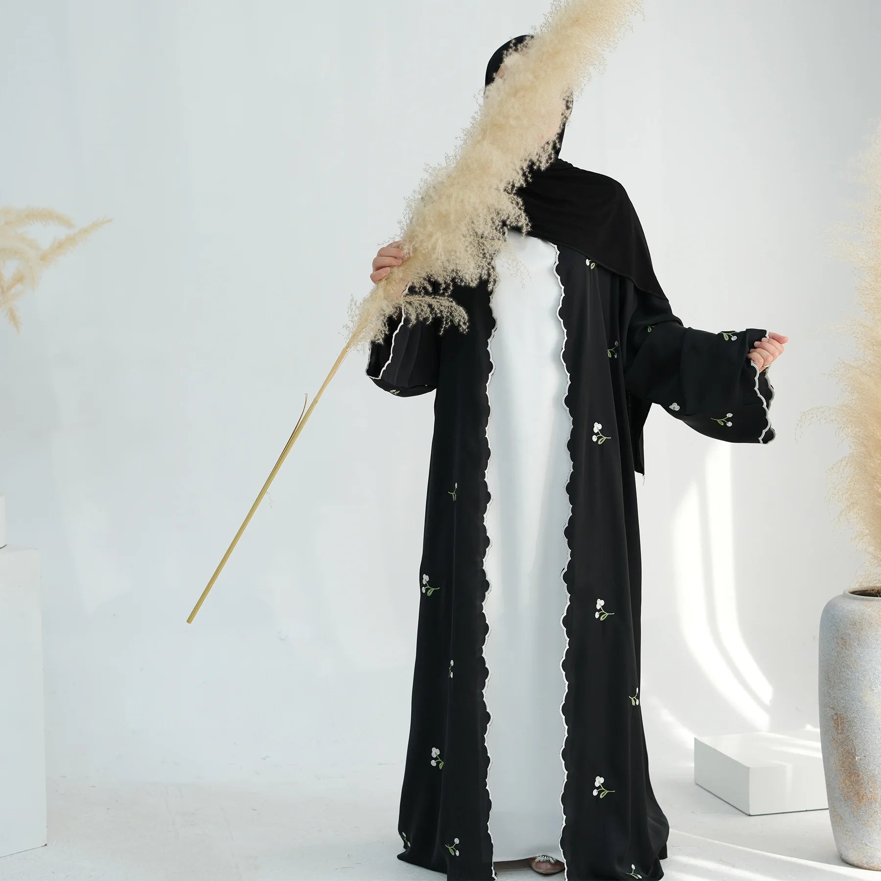 Embroidery Cardigan Abaya