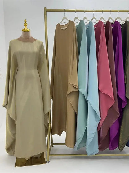 Satin Batwing Sleeve Kaftan